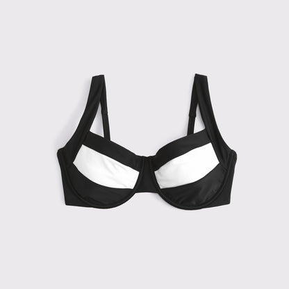 Abercrombie Curve Love Wide Strap Underwire Bikini Top