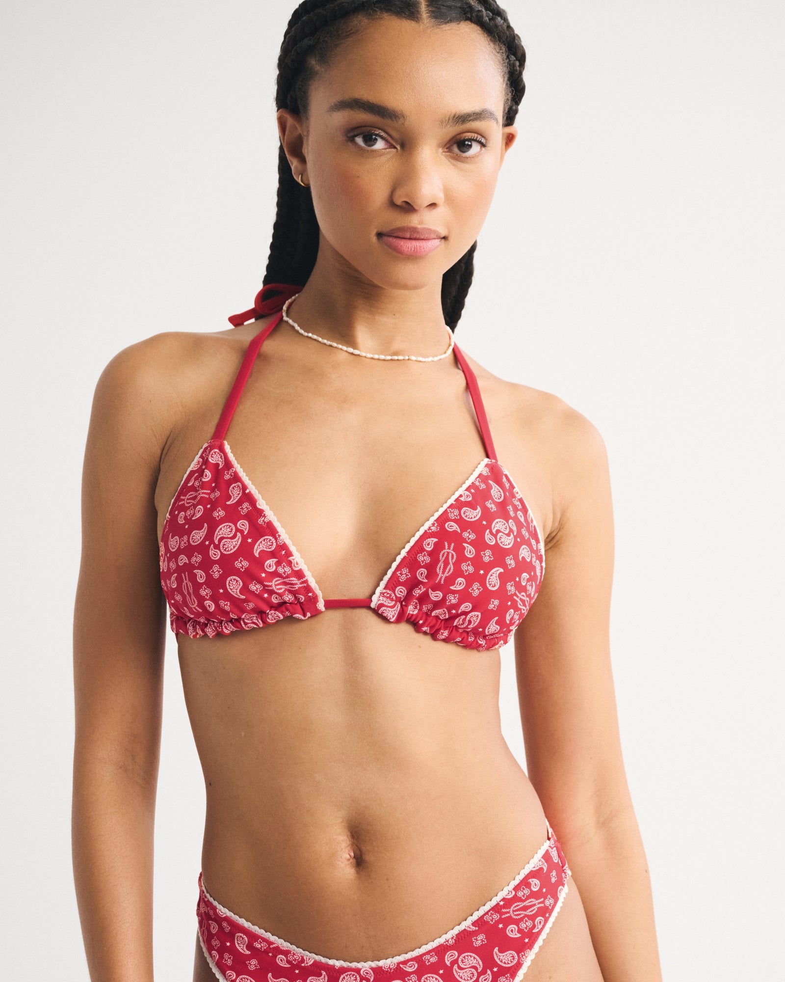 Abercrombie Reversible Halter String Triangle Bikini Top