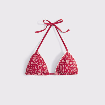 Abercrombie Reversible Halter String Triangle Bikini Top