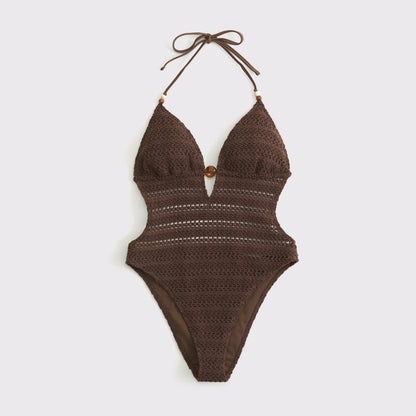 Abercrombie Crochet-Style Cutout One-Piece