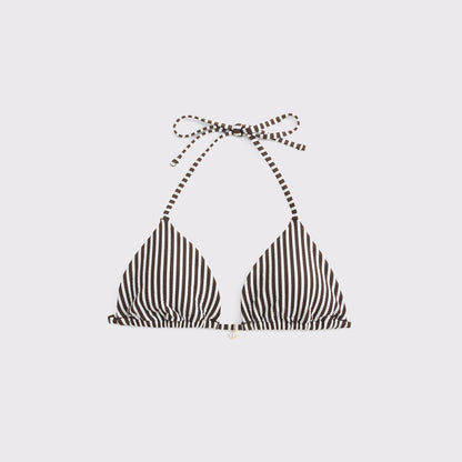 Abercrombie Seersucker Halter Triangle Bikini Top