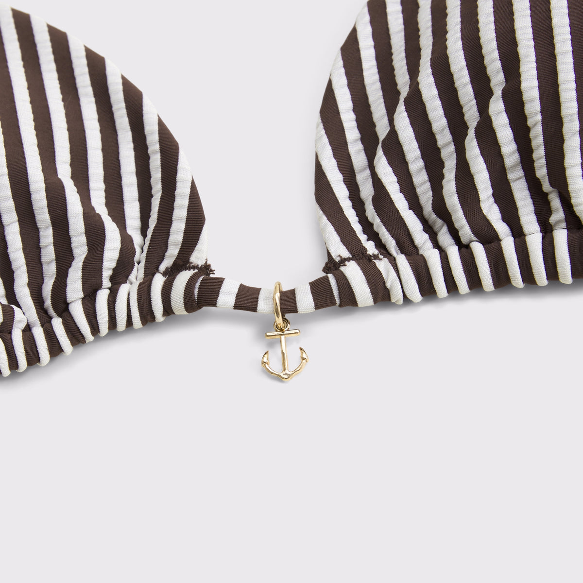 Abercrombie Seersucker Halter Triangle Bikini Top