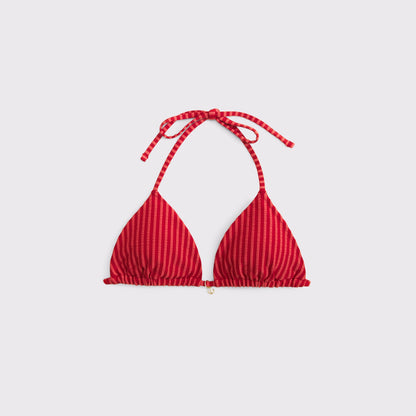 Abercrombie Seersucker Halter Triangle Bikini Top