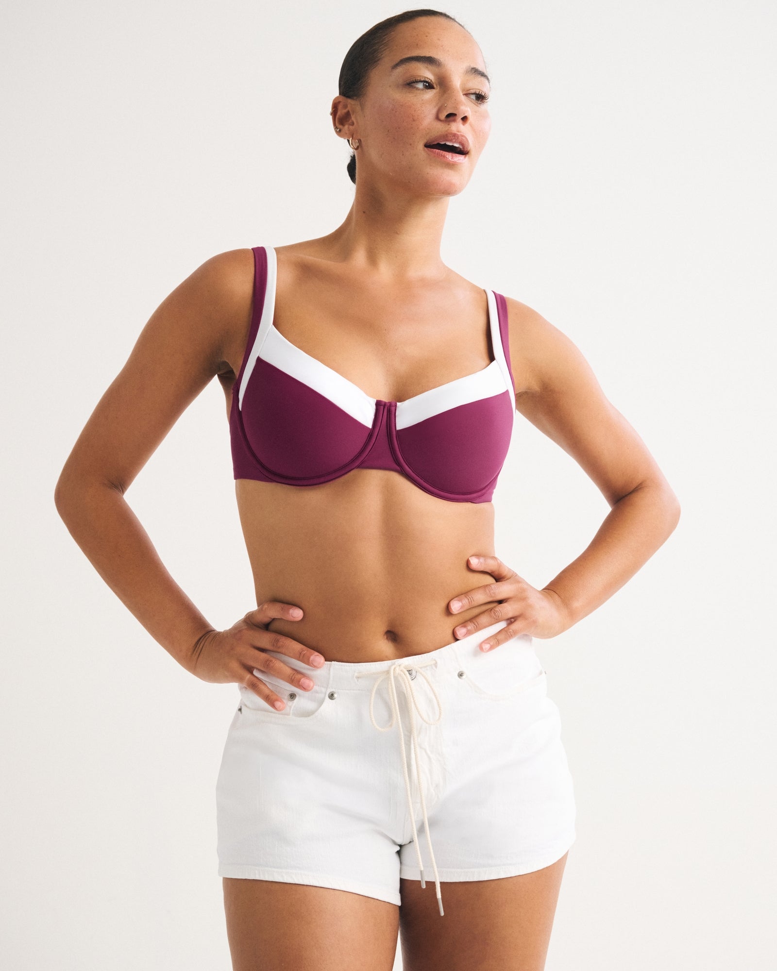 Abercrombie Curve Love Wide Strap Underwire Bikini Top