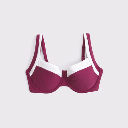 Abercrombie Curve Love Wide Strap Underwire Bikini Top