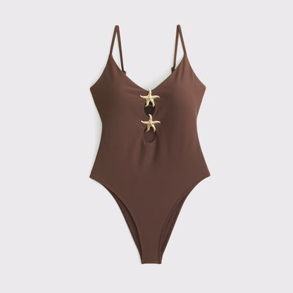 Abercrombie V-Neck Starfish One-Piece