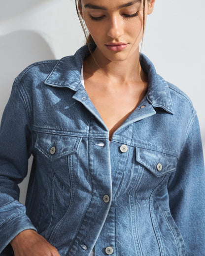Abercrombie YPB On The Go Travel Terry Trucker Jacket