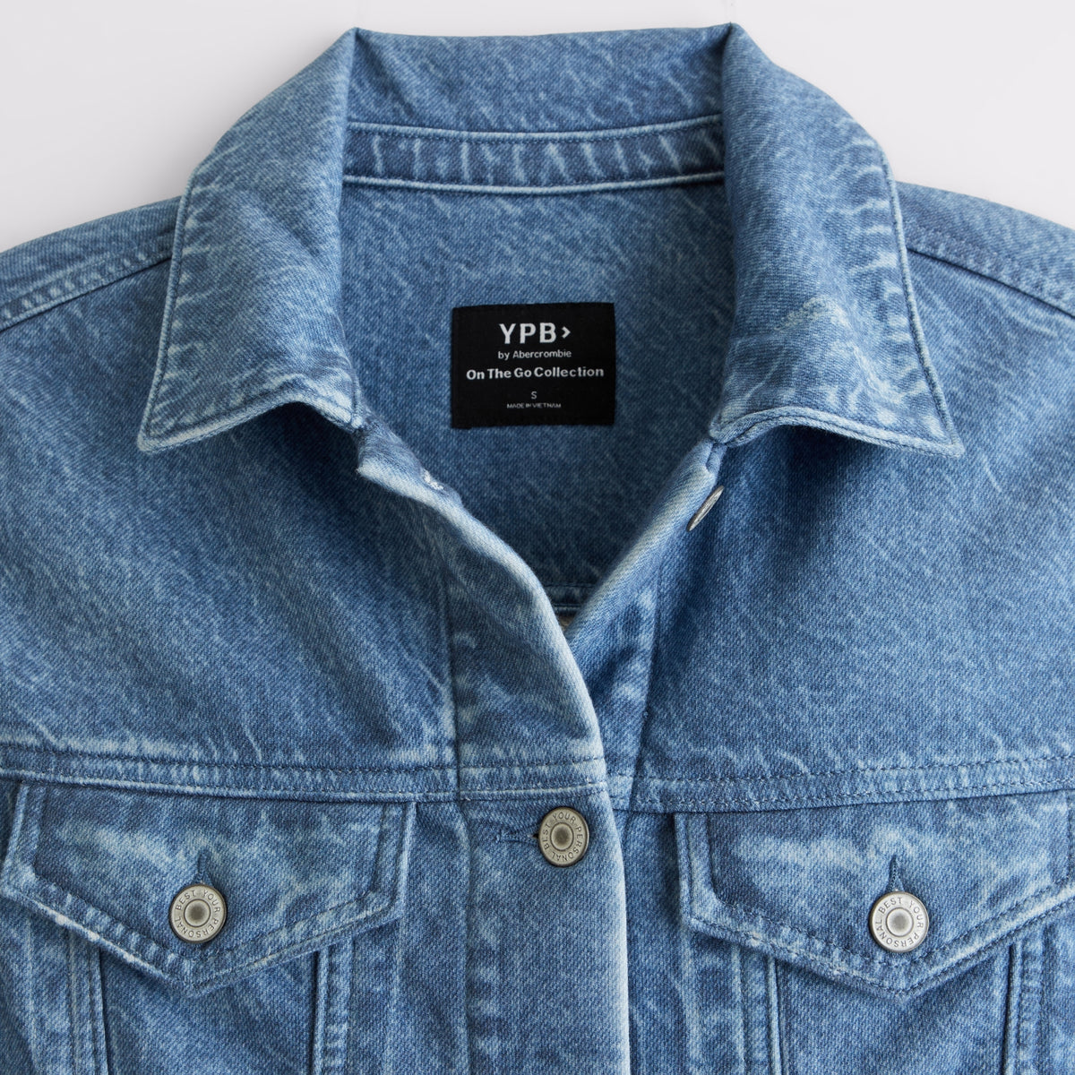 Abercrombie YPB On The Go Travel Terry Trucker Jacket