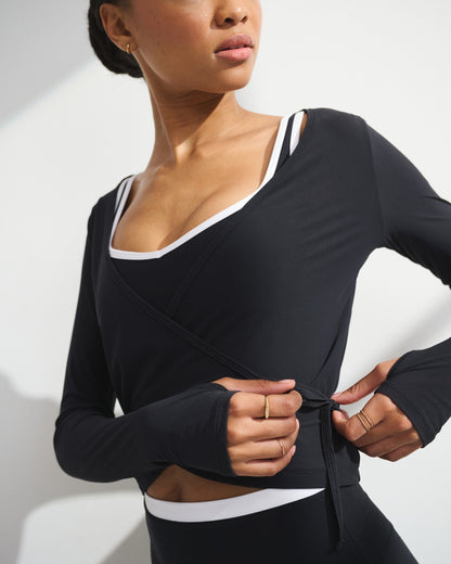Abercrombie YPB On The Go Mesh Wrap Top