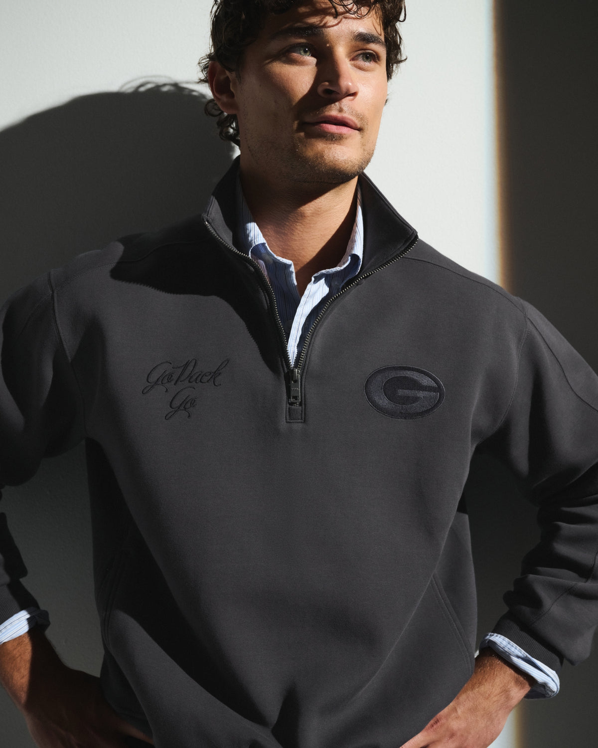 Abercrombie Baltimore Ravens Neoknit MAX Half-Zip Sweatshirt