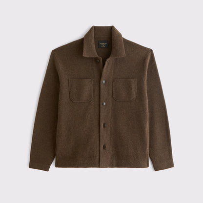 Abercrombie 100% Merino Wool Shirt Jacket