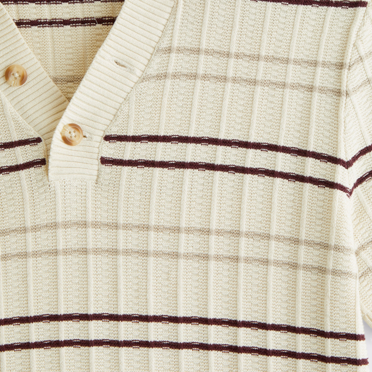 Abercrombie 100% Cotton Rib 2-Button Sweater Polo