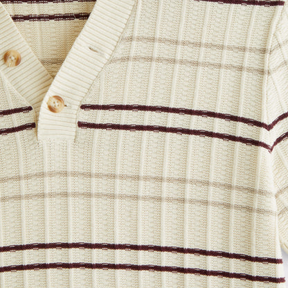 Abercrombie 100% Cotton Rib 2-Button Sweater Polo