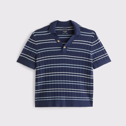 Abercrombie 100% Cotton Rib 2-Button Sweater Polo