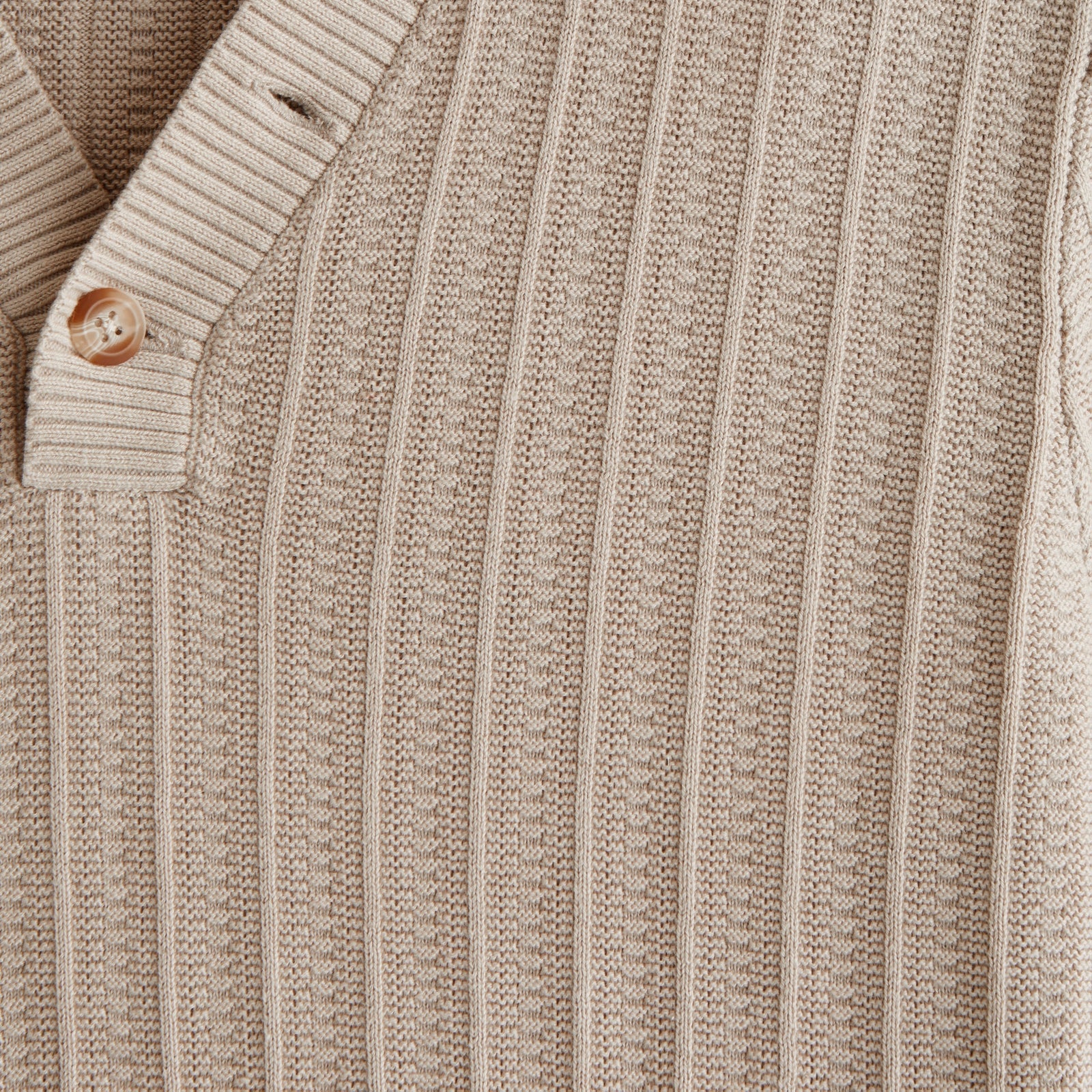 Abercrombie 100% Cotton Rib 2-Button Sweater Polo
