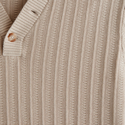Abercrombie 100% Cotton Rib 2-Button Sweater Polo