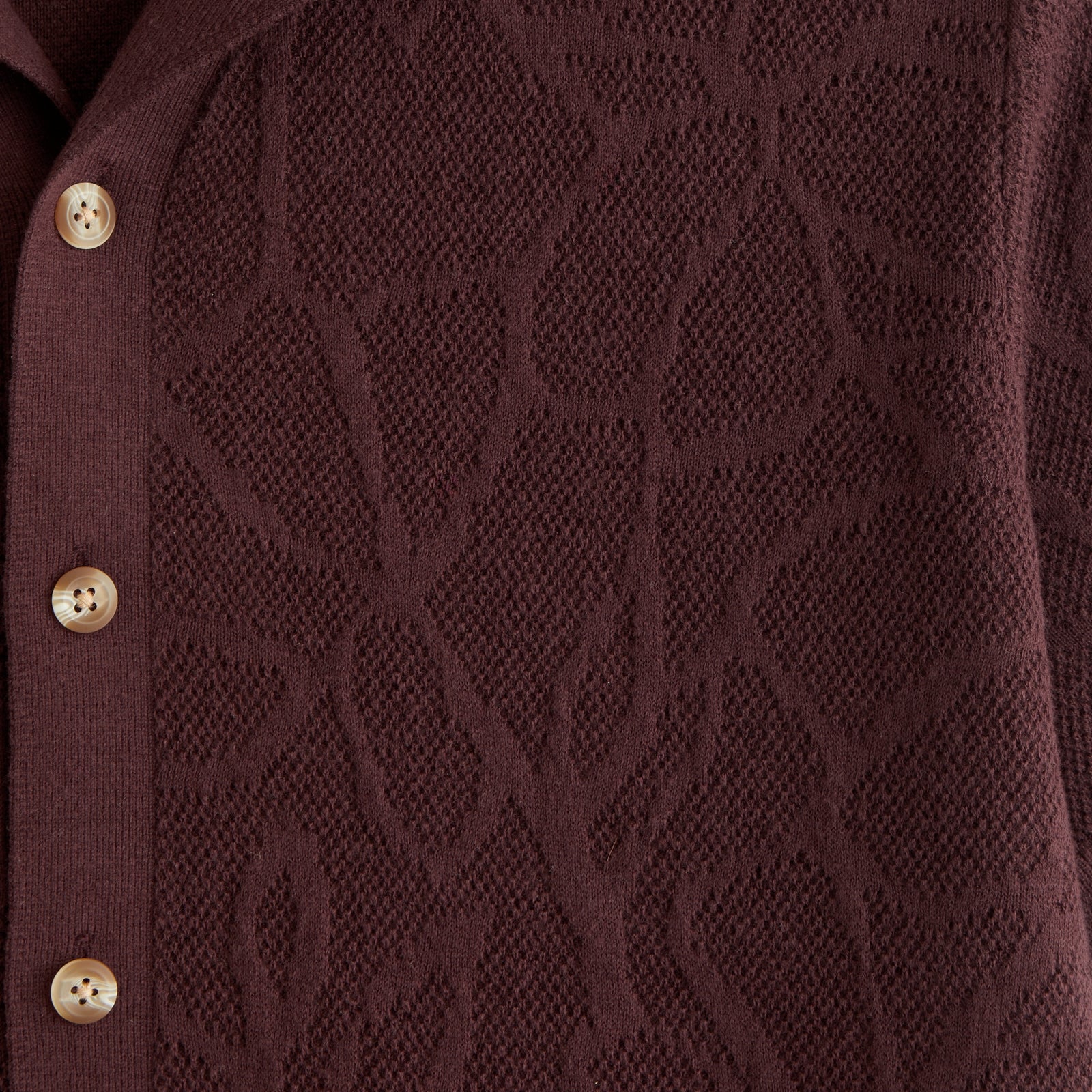 Abercrombie 100% Pima Cotton Floral Button-Through Sweater Polo