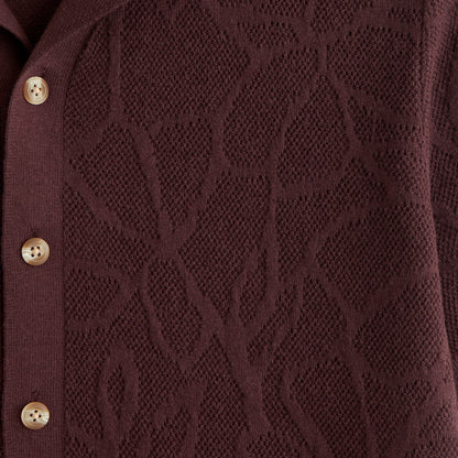 Abercrombie 100% Pima Cotton Floral Button-Through Sweater Polo