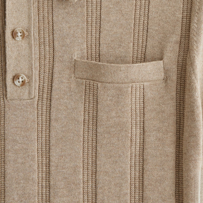 Abercrombie Refined Rib 3-Button Sweater Polo