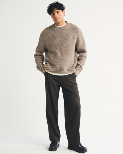 Abercrombie Diamond Stitch Crew Sweater
