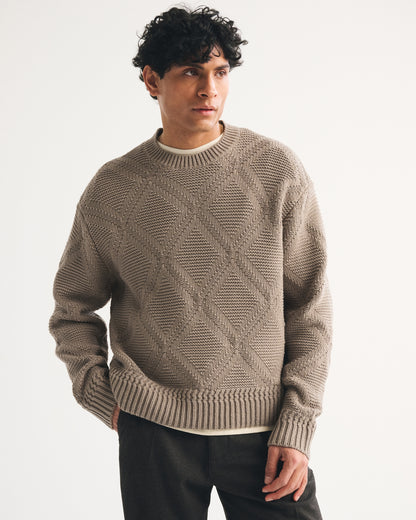 Abercrombie Diamond Stitch Crew Sweater