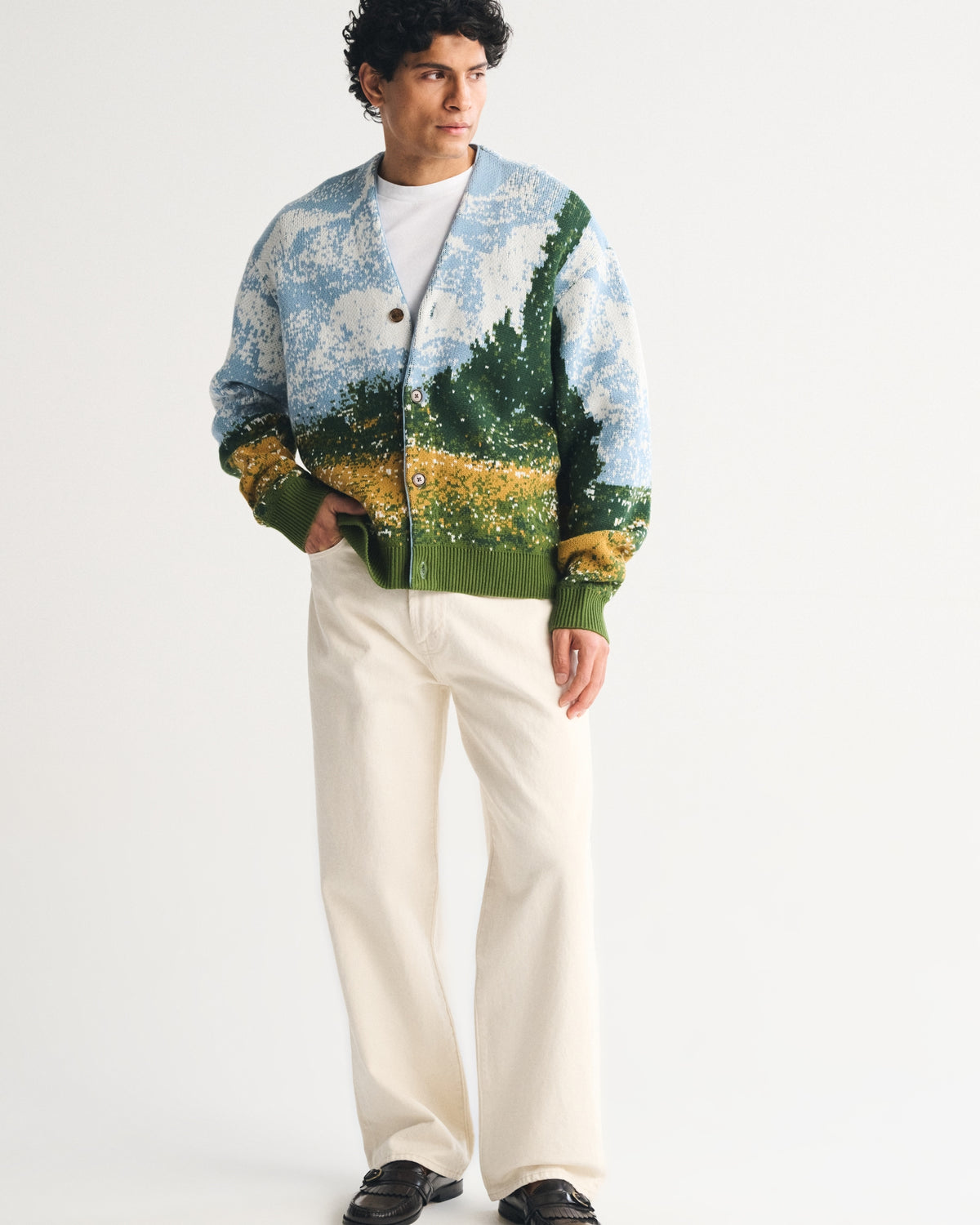 Abercrombie Van Gogh Scenic Cardigan