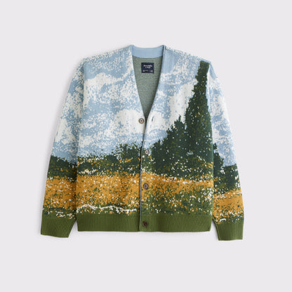 Abercrombie Van Gogh Scenic Cardigan