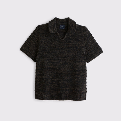 Abercrombie Textural Johnny Collar Sweater Polo