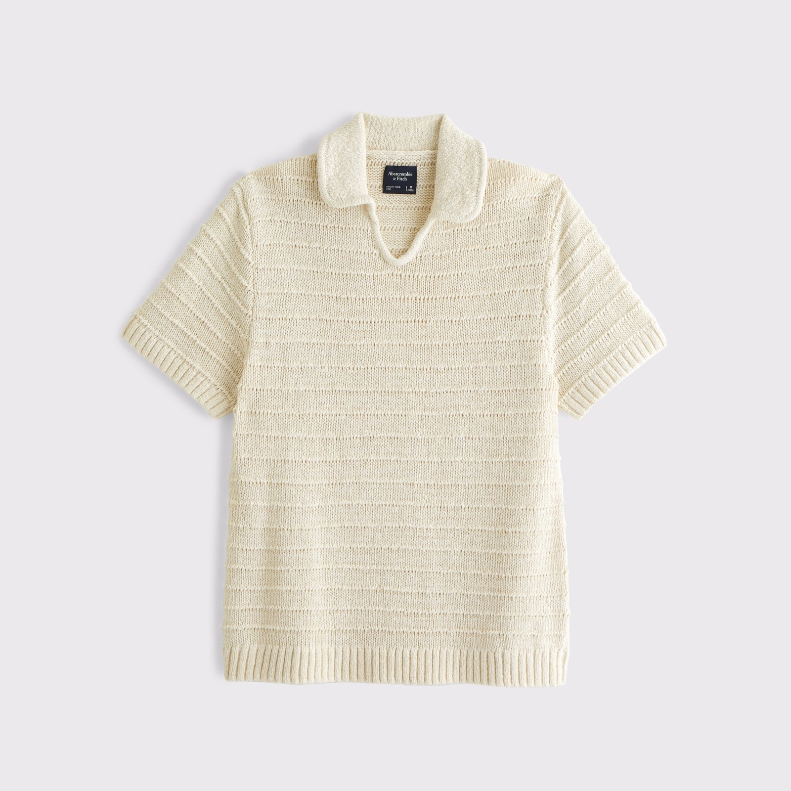 Abercrombie Textural Johnny Collar Sweater Polo