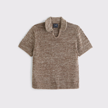 Abercrombie Textural Johnny Collar Sweater Polo