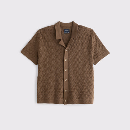 Abercrombie 100% Cotton Button-Through Sweater Polo