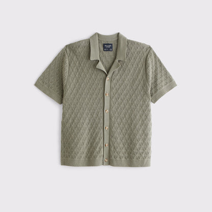 Abercrombie 100% Cotton Button-Through Sweater Polo