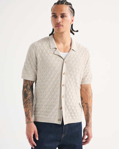 Abercrombie 100% Cotton Button-Through Sweater Polo