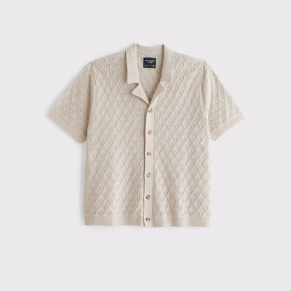 Abercrombie 100% Cotton Button-Through Sweater Polo