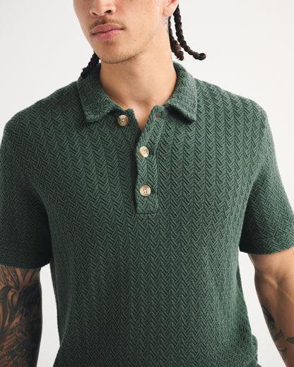 Abercrombie 100% Cotton 3-Button Sweater Polo