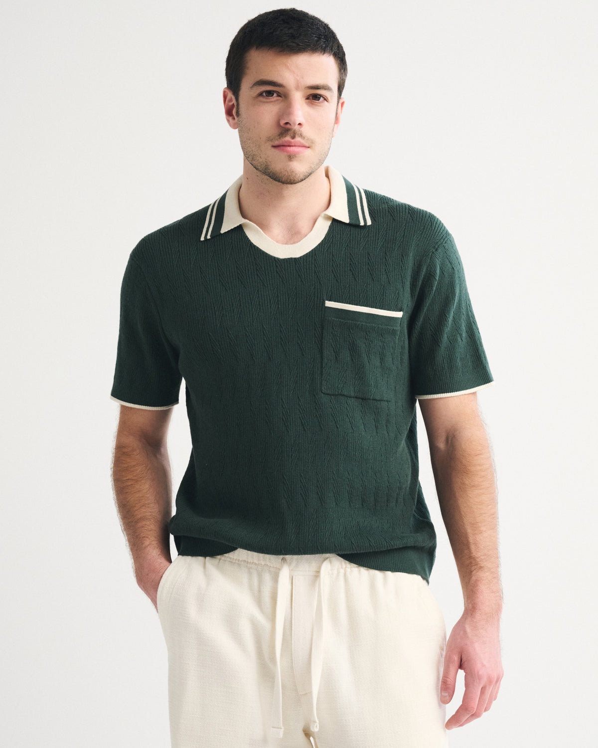 Abercrombie Varsity Johnny Collar Sweater Polo