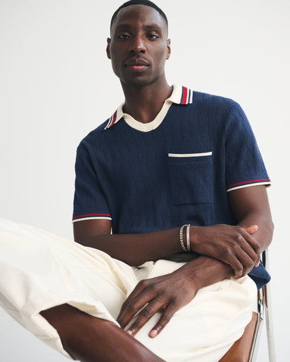 Abercrombie Varsity Johnny Collar Sweater Polo