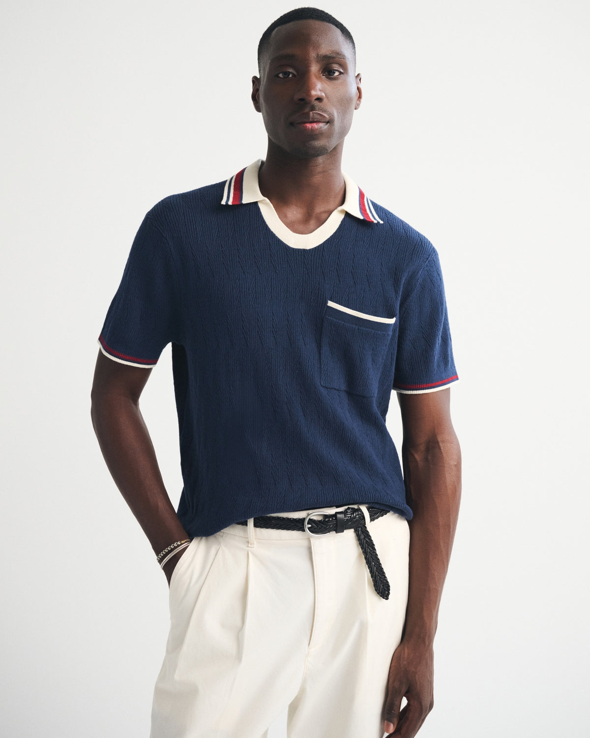 Abercrombie Varsity Johnny Collar Sweater Polo