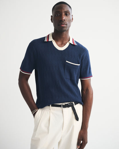 Abercrombie Varsity Johnny Collar Sweater Polo