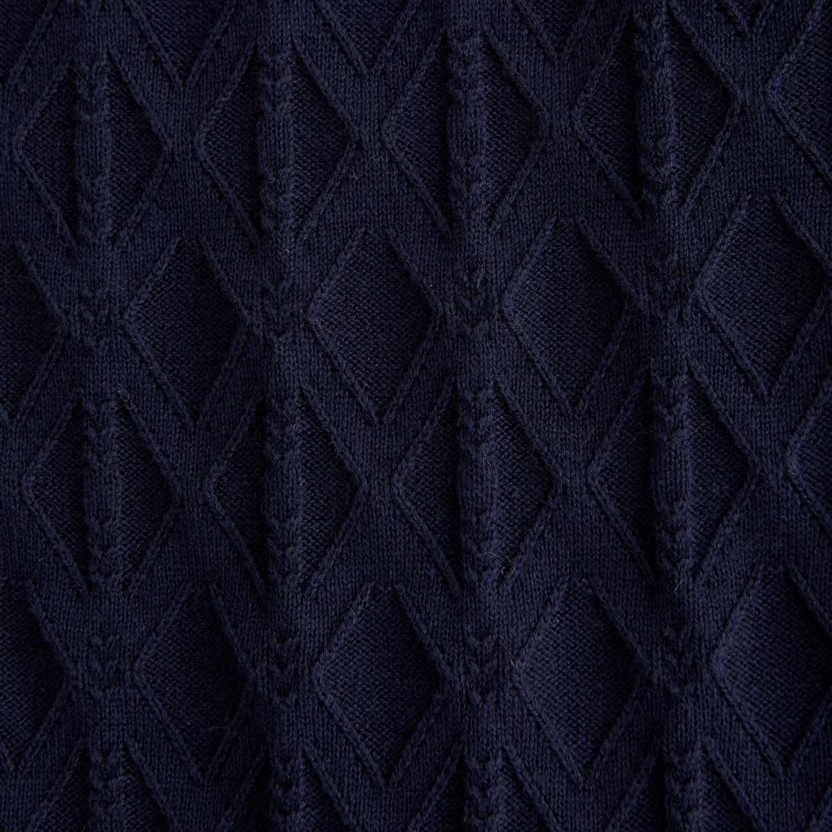 Abercrombie Diamond Stitch Button-Through Sweater Polo