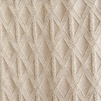 Abercrombie Diamond Stitch Button-Through Sweater Polo