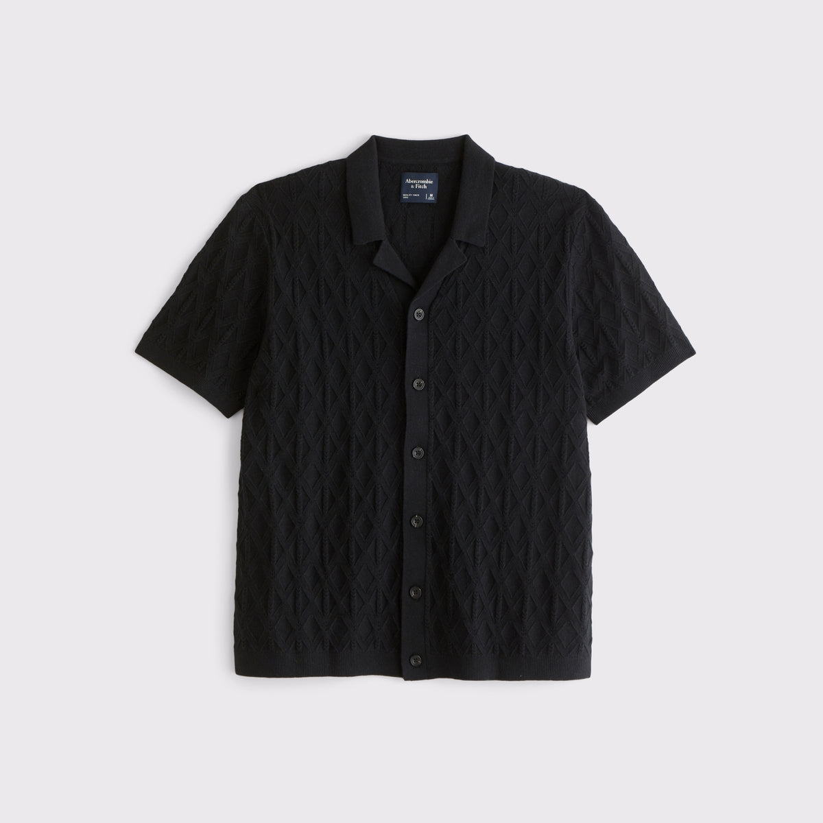 Abercrombie Diamond Stitch Button-Through Sweater Polo