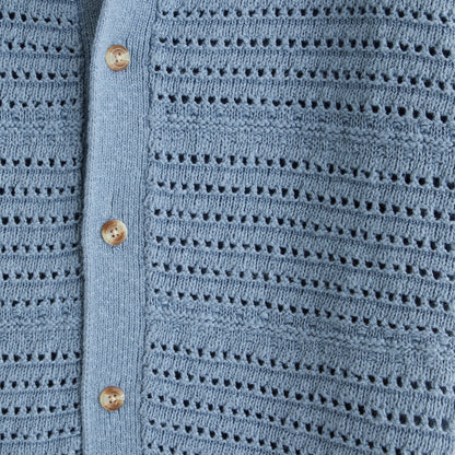 Abercrombie 100% Cotton Crochet-Style Button-Up Shirt