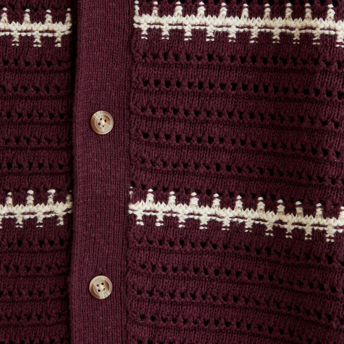 Abercrombie 100% Cotton Crochet-Style Button-Up Shirt