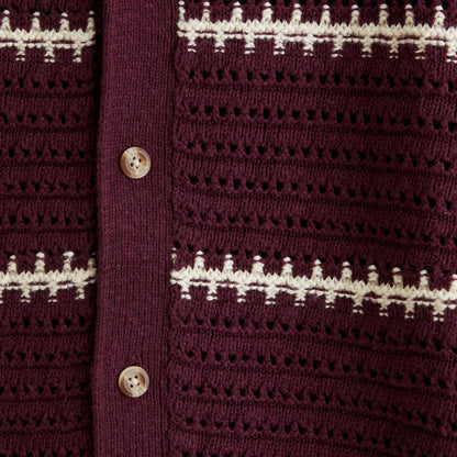 Abercrombie 100% Cotton Crochet-Style Button-Up Shirt