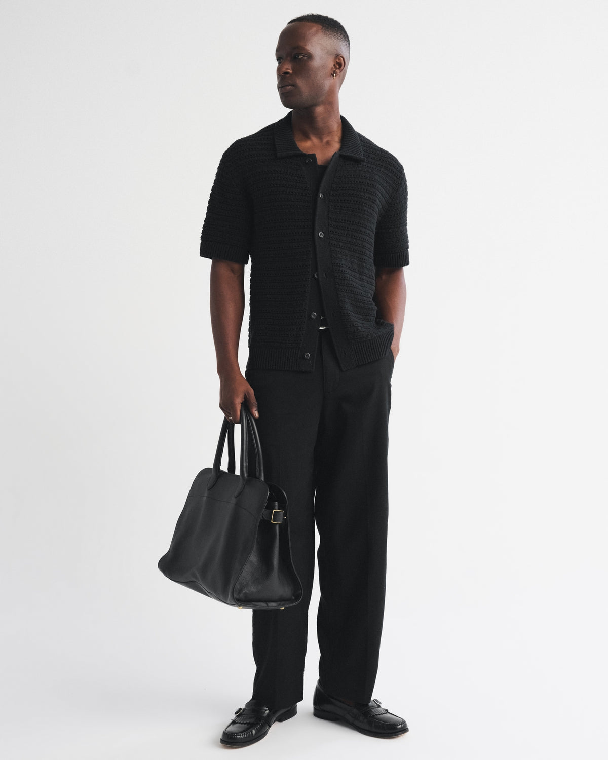 Abercrombie 100% Cotton Crochet-Style Button-Up Shirt