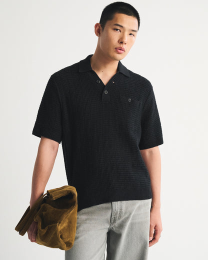 Abercrombie 100% Cotton 2-Button Sweater Polo