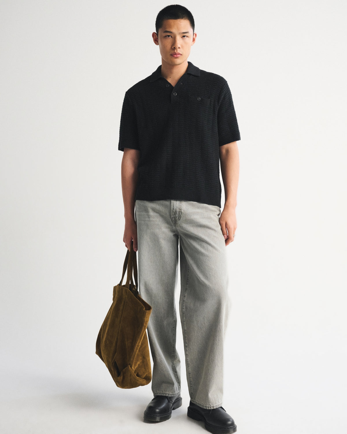 Abercrombie 100% Cotton 2-Button Sweater Polo