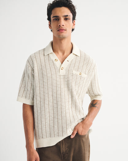 Abercrombie 100% Cotton 2-Button Sweater Polo