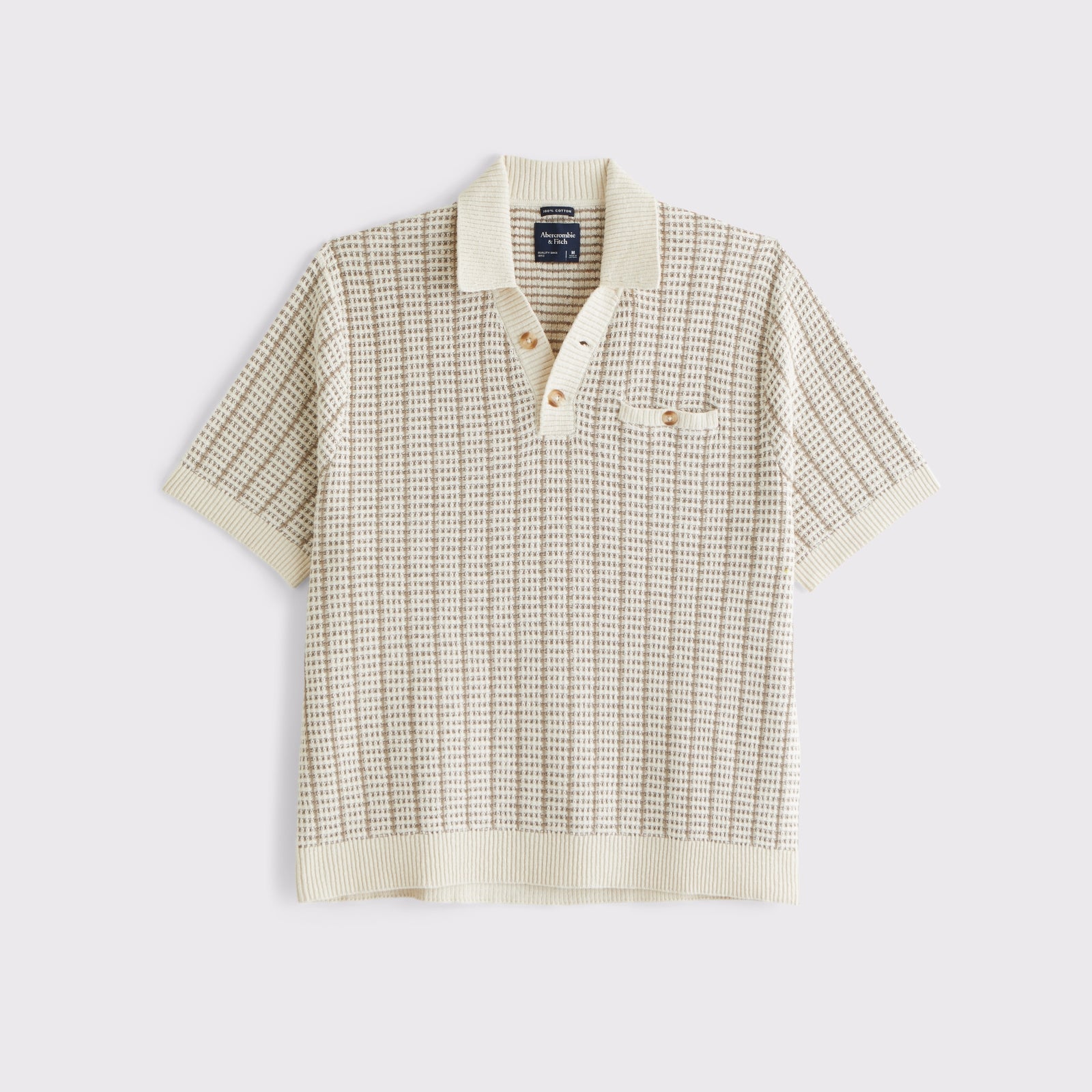 Abercrombie 100% Cotton 2-Button Sweater Polo